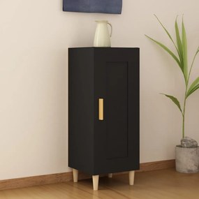 vidaXL Servantă, negru, 34,5x34x90 cm, lemn compozit