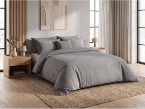 Lenjerie de pat din crepon DENYX BLEND gri, fermoar Dimensiune lenjerie de pat: 70 x 90 cm | 140 x 220 cm