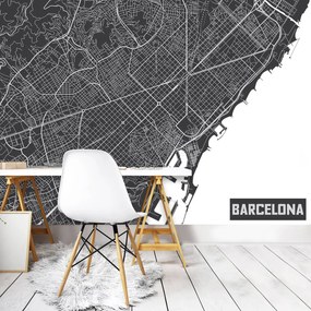 Fototapet - Harta Barcelonei (254x184 cm), în 8 de alte dimensiuni noi
