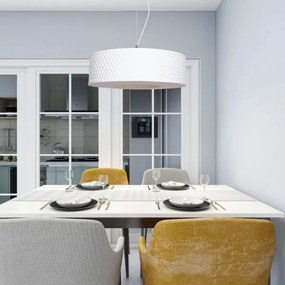 Lustră pe cablu GARDA 1xE27/60W/230V d. 40 cm alb