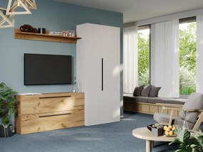 Set Mobila Living Tapo Stejar/Alb C27