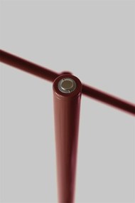 Lampadar cu 4 globuri sticla si metal visiniu Copenhagen
