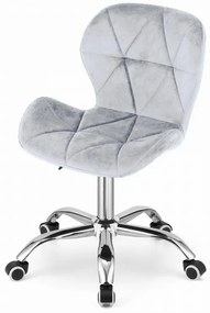 Set pentru birou – birou pliabil ZARIMO 80×40 cm stejar sonoma + scaun de birou AVOLA VELVET gri deschis