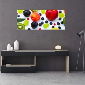 Tablou - fructe cu picături de apă (120x50 cm), în 40 de alte dimensiuni noi