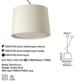 Lustra pendul moderna design elegant CONGA negru 64314-56