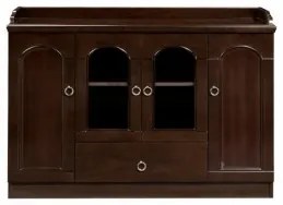 Dulap birou cafea 120cm, culoare nuc negru, MDF, D-1201