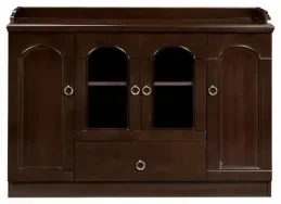 Dulap birou cafea 120cm, culoare nuc negru, MDF, D-1201