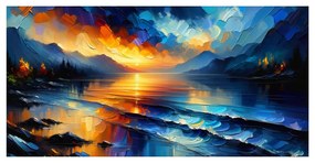 Tablou simfonie colorată pe lac