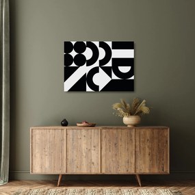 Tablou pe sticlă - Abstracție geometrică N⁰2 (70x50 cm)