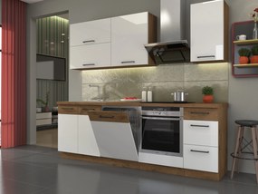 Dulap de bucătărie pentru alimente Virion 40 DK 210 2F (stejar lancelot + alb). 1032561