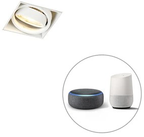 Spot inteligent încastrat alb fără cadru inclusiv Wi-Fi GU10 - Oneon 1