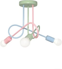 Lustră aplicată OXFORD 3xE27/15W/230V verde/roz/albastru