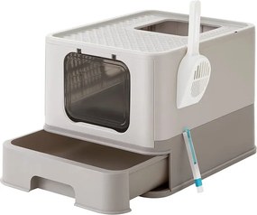 Toaletă pliabilă pentru pisici cu sertar extensibil Feandrea