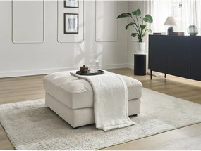 Taburet bej cu tapițerie din catifea Sierra – Bobochic Paris