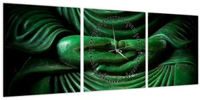 Tablou - Mâna lui Buddha (cu ceas) (90x30 cm)