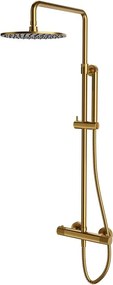 Coloana de dus cu baterie termostatata auriu periat Omnires Contour