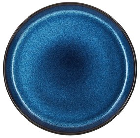 Farfurie neagră/albastră pentru desert din gresie ø 21 cm Gastro Dark Blue/Black – Bitz