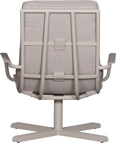 Fotoliu de grădină grej din metal/capitonat Coosa – WOOOD