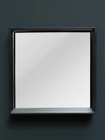 Oglinda de perete, neagra, din metal, Square