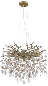 Globo 64138H1G - Candelabru cu cablu QUEENA, 8xE14/40W/230V, auriu