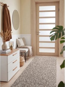 Covor tip traversă gri lavabil 80x240 cm Rocco Taupe – Elle Decoration