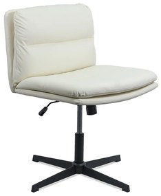 Scaun de relaxare crem din piele ecologica, reglabil si modern REL 407