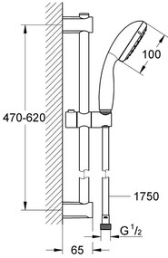 Pachet promo baterii baie 3 in 1 Grohe Bauflow S (23751000,23756000, 27948000).