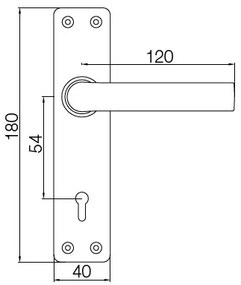 Maner cu sild distanta interax 54 mm model 701-112 (Culoare: Maro)