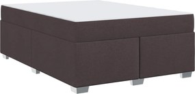 vidaXL Cadru de pat cu saltea Maro închis 160 x 200 cm țesătură