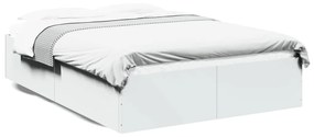 3281014 vidaXL Cadru de pat, alb, 140x200 cm, lemn prelucrat
