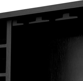 Bufet, Bar design LUX, Furnir de stejar gri carbune, Connaught