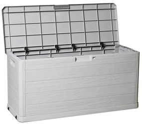 Cutie de depozitare pentru grădină gri deschis din plastic Woodys – Toomax