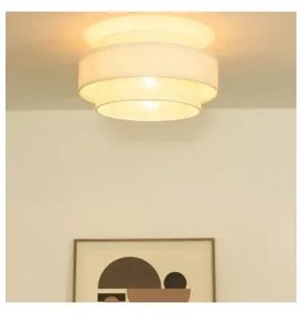 Plafonieră BOHO 1xE27/60W/230V, diametru 40 cm, crem/jută