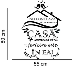 Sticker perete Fericirea este acasa!
