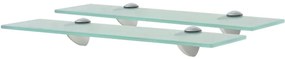 vidaXL Rafturi suspendate, 2 buc,. 40 x 10 cm, sticlă, 8 mm