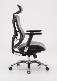 RESIGILAT- Scaun ergonomic SIHOO V1, suport lombar reglabil 4D, sezut cu translatie, mecanism multifunctional inclinare/blocare, cotiere 4D, pivotant, Mesh, Gri/Negru