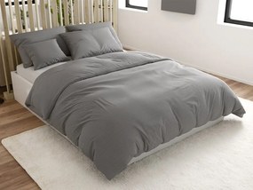Lenjerie de pat din crepon DENYX BLEND gri, fermoar Dimensiune lenjerie de pat: 70 x 90 cm | 140 x 220 cm