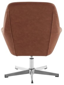 Fotoliu maro cu tapițerie din imitație de piele Naomi - Støraa