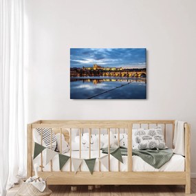 Tablou cu palatul din Praga și podul lui Carol (90x60 cm)