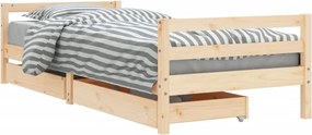 vidaXL Cadru pat copii cu sertare, 80x200 cm, lemn masiv de pin