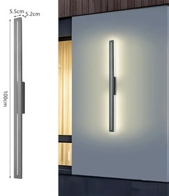 Brilagi - Aplică LED de perete pentru exterior LINEO LED/24W/230V 4000K IP65 antracit