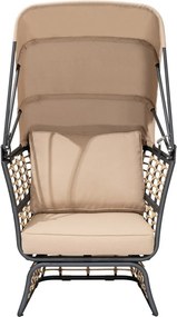 Fotoliu de grădină bej din metal Paros – Garden Pleasure