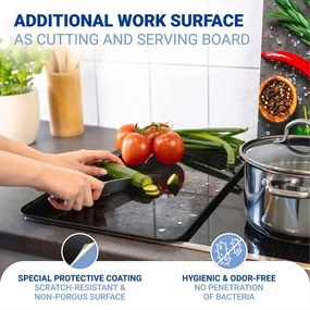 Protecții de aragaz 2 buc. din sticlă temperată 52x30 cm Rosemary - Maximex