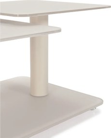 Măsuță de cafea crem din sticlă 54x115 cm Elvi – Marckeric