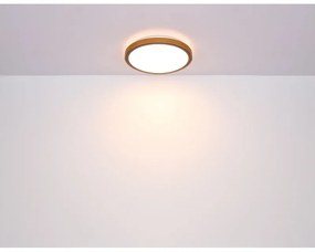 Plafoniera LED cu aspect lemn design modern Bruno maro 30,7cm 12W