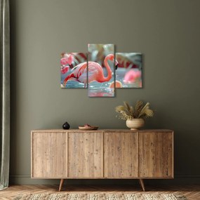 Tablou - Flamingo în iaz (90x60 cm)