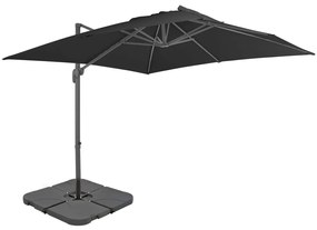 Umbrela de exterior cu baza portabila, antracit Antracit, 3 x 3 m