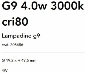 Bec LED, G9 4W 3000k cri80