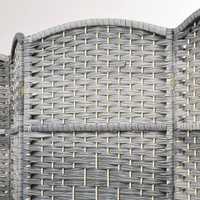 HOMCOM Paravent interior din lemn 4 panouri divizor de cameră pliabil pentru sufragerie dormitor 180 x 180 cm gri mixt | Aosom Romania