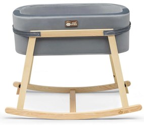 Pătuț balansoar bebeluș Kapato 1 (gri + natural) . 1093580